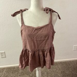 Madewell Tank Top with Bow Tie Straps